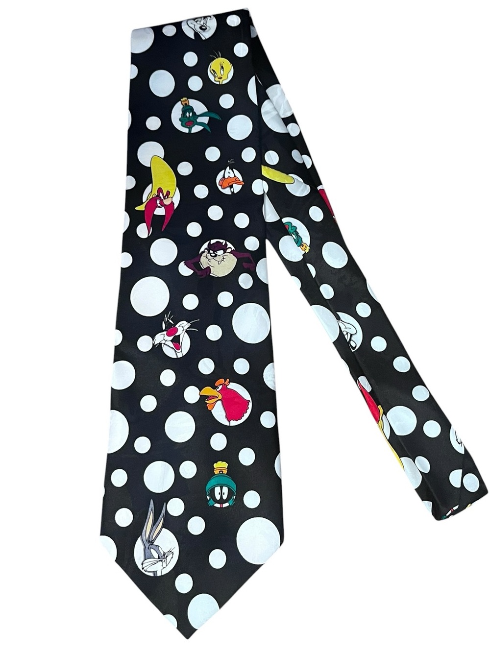 Warner‎ Bros Men’s Looney Tunes Mania 90s Character Polka Dot Neck Tie